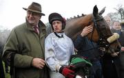 28 December 2009;Trainer Noel Meade and jockey David Condon after winning the Knight Frank Novice Steeplechase with Pandorama. Leopardstown Christmas Racing Festival 2009, Leopardstown Racecourse, Dublin. Photo by Sportsfile