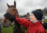 29 December 2009; Stablehand Emily Hough with What A Friend after winning the Lexus Steeplechase. Leopardstown Christmas Racing Festival 2009, Leopardstown Racecourse, Dublin. Picture credit: Brian Lawless / SPORTSFILE