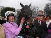 29 December 2009; Winning jockey Davy Russell and trainer Charles Byrnes with Solwhit after winning the Leopardstown Golf Centre December Festival Hurdle. Leopardstown Christmas Racing Festival 2009, Leopardstown Racecourse, Dublin. Picture credit: Brian Lawless / SPORTSFILE