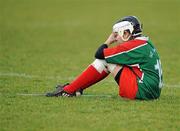 13 December 2009; A dejected Niamh Rockett, St. Anne's Dunhill, after the match. All-Ireland Junior Camogie Club Championship Final Replay, Lavey, Derry, v St. Anne's Dunhill, Waterford, Donaghmore, Ashbourne, Co. Meath. Picture credit: Brian Lawless / SPORTSFILE  *** Local Caption ***