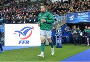 13 February 2016; Ireland's Jamie Heaslip runs out ahead of the game. RBS Six Nations Rugby Championship, France v Ireland. Stade de France, Saint Denis, Paris, France. Picture credit: Ramsey Cardy / SPORTSFILE