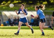 14 February 2016; Cora Courtney, Monaghan, in action against Amy Connelly, Dublin.  Lidl Ladies Football National League, Division 1,  Monaghan v Dublin. Emyvale, Co. Monaghan. Picture credit: Oliver McVeigh / SPORTSFILE