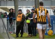 14 February 2016; Stewards look on as Kilkenny's Colin Fennelly leaves the field after being shown the red card for a second yellow card offence. Allianz Hurling League, Division 1A, Round 1, Waterford v Kilkenny. Walsh Park, Waterford. Picture credit: Piaras Ó Mídheach / SPORTSFILE