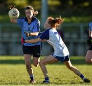 14 February 2016; Sinead Aherne, Dublin, in action against Grainne McNally, Monaghan.  Lidl Ladies Football National League, Division 1,  Monaghan v Dublin. Emyvale, Co. Monaghan. Picture credit: Oliver McVeigh / SPORTSFILE