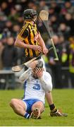 14 February 2016; Noel Connors, Waterford, reacts after picking up an injury in an accidental challenge with James Maher, Kilkenny. Allianz Hurling League, Division 1A, Round 1, Waterford v Kilkenny. Walsh Park, Waterford. Picture credit: Piaras Ó Mídheach / SPORTSFILE