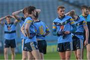 15 February 2016; Dejected UCD players after the game. Fresher 'A' Football Championship Final. University College Dublin v Dublin City University. Croke Park, Dublin. Picture credit: Piaras Ó Mídheach / SPORTSFILE