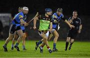 16 February 2016; Will Young, Institute of Technology Carlow, in action against Colm Cronin, left, and Jack O’Connor, University College Dublin. Independent.ie HE GAA Fitzgibbon Cup, Quarter-Final, Institute of Technology Carlow v University College Dublin, IT Carlow Grounds, Carlow. Picture credit: Matt Browne / SPORTSFILE