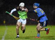 16 February 2016; Ross Brown, Institute of Technology Carlow, in action against Oisin O’Rourke, University College Dublin. Independent.ie HE GAA Fitzgibbon Cup, Quarter-Final, Institute of Technology Carlow v University College Dublin, IT Carlow Grounds, Carlow. Picture credit: Matt Browne / SPORTSFILE