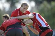 5 October 2009; Ulster's Stephen Ferris in action during squad training ahead of their Heineken Cup game against Bath. Newforge Country Club, Belfast, Co. Antrim. Picture credit: Oliver McVeigh / SPORTSFILE