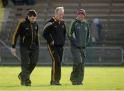 14 February 2016; Kilkenny selectors, from left, Derek Lyng, Michael Dempsey and James McGarry. Allianz Hurling League, Division 1A, Round 1, Waterford v Kilkenny. Walsh Park, Waterford. Picture credit: Piaras Ó Mídheach / SPORTSFILE