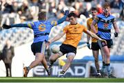 15 February 2016; Brian Reape, DCU, in action against Colm O'Shaughnessy, UCD. Fresher 'A' Football Championship Final. University College Dublin v Dublin City University. Croke Park, Dublin. Picture credit: Cody Glenn / SPORTSFILE