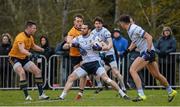 19 February 2016; Ronan McNamee, University of Ulster Jordanstown, in action against Ultan Harney, Dublin City University. Independent.ie HE GAA Sigerson Cup, Semi-Final, University of Ulster Jordanstown v Dublin City University UUJ, Jordanstown, Co. Antrim. Picture credit: Oliver McVeigh / SPORTSFILE