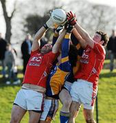 17 January 2010; Sean O'Neill and Derek Crilly, Louth, in action against Eamonn Kearns and Niall Gaffney, Wicklow. O'Byrne Cup, First Round, Wicklow v Louth, Baltinglass GAA Grounds, Baltinglass, Co. Wicklow. Picture credit: Matt Browne / SPORTSFILE