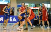 17 January 2010; Cathy Grant, UL Basketball Club, in action against Suzanne Maguire, DCU Mercy. 2010 Basketball Ireland Women's SuperLeague National Cup Semi-Final, UL Basketball Club v DCU Mercy, Neptune Stadium, Cork. Picture credit: Brendan Moran / SPORTSFILE