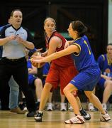 17 January 2010; Suzanne Maguire, DCU Mercy, in action against Miriam Liston, UL Basketball Club. 2010 Basketball Ireland Women's SuperLeague National Cup Semi-Final, UL Basketball Club v DCU Mercy, Neptune Stadium, Cork. Picture credit: Brendan Moran / SPORTSFILE