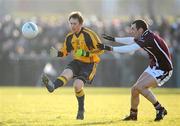 17 January 2010; Sean Johnson, DCU, in action against Michael Ennis, Westmeath. O'Byrne Cup, First Round, Westmeath v DCU, St. Lomans GAA Grounds, Mullingar, Co. Westmeath. Picture credit: Brian Lawless / SPORTSFILE