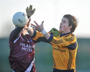 17 January 2010; Eoin Culligan, DCU, in action against Tommy McDaniels, Westmeath. O'Byrne Cup, First Round, Westmeath v DCU, St. Lomans GAA Grounds, Mullingar, Co. Westmeath. Picture credit: Brian Lawless / SPORTSFILE