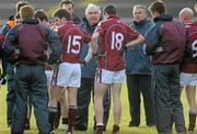 17 January 2010; Galway manager Joe Kernan talks to his players during the game. Connacht FBD League, Section B, Round 1, Galway v Sligo, Tuam Stadium, Tuam, Co. Galway. Picture credit: Ray Ryan / SPORTSFILE