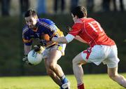 17 January 2010; Ciaran Hyland, Wicklow, in action against Adrian Reid, Louth. O'Byrne Cup, First Round, Wicklow v Louth, Baltinglass GAA Grounds, Baltinglass, Co. Wicklow. Picture credit: Matt Browne / SPORTSFILE