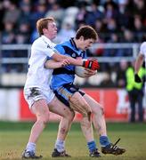 17 January 2010; Keith Cribbi, Kildare, in action against Colm Forde, UCD. O'Byrne Cup, First Round, Kildare v UCD, St. Conleth's Park, Newbridge, Co. Kildare. Picture credit: Barry Cregg / SPORTSFILE