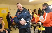 16 January 2010; Armagh manager Paddy O'Rourke in the changing room before the game. Barrett Sports Lighting Dr. McKenna Cup, Group A, Armagh v UUJ,  St Oliver Plunkett Park, Crossmaglen, Co. Armagh. Picture credit: Oliver McVeigh / SPORTSFILE *** Local Caption ***