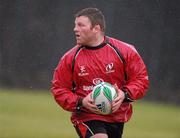 20 January 2010; Ulster's Nigel Brady in action during squad training ahead of their Heineken Cup game against Bath on Saturday. Newforge Country Club, Belfast, Co. Antrim. Picture credit: Oliver McVeigh / SPORTSFILE