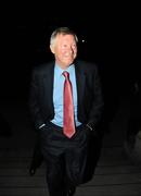 20 January 2010; Manchester United manager Sir Alex Ferguson arrives for a talk at the Trinity College Philosophical Society. Graduates Memorial Building, Trinity College, Dublin. Picture credit: Stephen McCarthy / SPORTSFILE