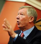 20 January 2010; Manchester United manager Sir Alex Ferguson speaking at the Trinity College Philosophical Society. Graduates Memorial Building, Trinity College, Dublin. Picture credit: Stephen McCarthy / SPORTSFILE