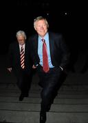 20 January 2010; Manchester United manager Sir Alex Ferguson arrives at Trinity College ahead of speaking at the Trinity College Philosophical Society. Graduates Memorial Building, Trinity College, Dublin. Picture credit: Stephen McCarthy / SPORTSFILE