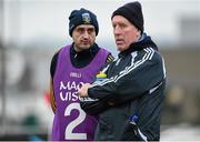 19 February 2016;  University College Dublin selectors Stephen Gallagher and Brian Mullins, a former Dublin star midfielder, during the game. Independent.ie HE GAA Sigerson Cup, Semi-Final, University College Dublin v University of Limerick, UUJ, Jordanstown, Co. Antrim. Picture credit: Oliver McVeigh / SPORTSFILE