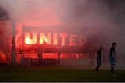 19 February 2016; Drogheda United fans before the start of the game. Jim Malone Cup, Dundalk FC v Drogheda United, United Park, Drogheda, Co. Louth. Photo by Sportsfile