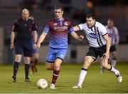 19 February 2016; Sam O'Connor, Drogheda United, in action against Brian Gartland, Dundalk FC. Jim Malone Cup, Dundalk FC v Drogheda United, United Park, Drogheda, Co. Louth. Photo by Sportsfile