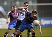 19 February 2016; Jake Hyland, Drogheda United, in action against Andy Boyle, Dundalk FC. Jim Malone Cup, Dundalk FC v Drogheda United, United Park, Drogheda, Co. Louth. Photo by Sportsfile