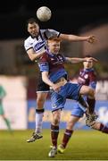 19 February 2016; Brian Gartland, Dundalk FC, in action against Aaron Molloy, Drogheda United. Jim Malone Cup, Dundalk FC v Drogheda United, United Park, Drogheda, Co. Louth. Photo by Sportsfile