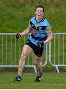 20 February 2016; Stephen Coen, University College Dublin, celebrates after scoring the last point of the game in injury time. Independent.ie HE GAA Sigerson Cup Final, University College Dublin v Dublin City University, UUJ, Jordanstown, Co. Antrim. Picture credit: Oliver McVeigh / SPORTSFILE