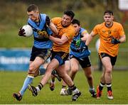 20 February 2016; Paul Mannion, University College Dublin, in action against Conor Moynagh, Dublin City University. Independent.ie HE GAA Sigerson Cup Final, University College Dublin v Dublin City University, UUJ, Jordanstown, Co. Antrim. Picture credit: Oliver McVeigh / SPORTSFILE
