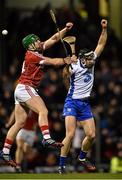 20 February 2016; William Leahy, Cork, in action against Darragh Fives, Waterford. Allianz Hurling League, Division 1A, Round 2, Cork v Waterford, Páirc Ui Rinn, Cork. Picture credit: Brendan Moran / SPORTSFILE