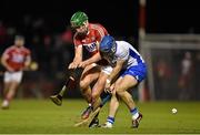 20 February 2016; Aidan Walsh, Cork, loses his hurley in a clash for possession with Colin Dunford, Waterford. Allianz Hurling League, Division 1A, Round 2, Cork v Waterford, Páirc Ui Rinn, Cork. Picture credit: Brendan Moran / SPORTSFILE
