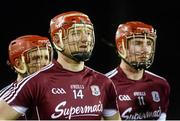 20 February 2016; Galway's Joe Canning stands with his team-mates for the National Anthem before the game. Allianz Hurling League, Division 1A, Round 2, Dublin v Galway. Parnell Park, Dublin. Picture credit: Piaras Ó Mídheach / SPORTSFILE