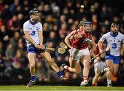 20 February 2016; Darragh Fives, Waterford, has his clearance blocked by Patrick Horgan, Cork. Allianz Hurling League, Division 1A, Round 2, Cork v Waterford, Páirc Ui Rinn, Cork. Picture credit: Brendan Moran / SPORTSFILE