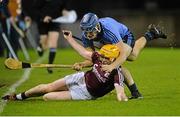 20 February 2016; Davy Glennon, Galway, in action against Eoghan O'Donnell, Dublin. Allianz Hurling League, Division 1A, Round 2, Dublin v Galway. Parnell Park, Dublin. Picture credit: Piaras Ó Mídheach / SPORTSFILE