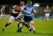 20 February 2016; Conor Whelan, and Cathal Mannion, behind, Galway, in action against Johnny McCaffrey, Dublin. Allianz Hurling League, Division 1A, Round 2, Dublin v Galway. Parnell Park, Dublin. Picture credit: Piaras Ó Mídheach / SPORTSFILE