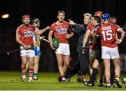 20 February 2016; Cork manager Kieran Kingston appeals to referee James Owens after Aidan Walsh, Cork, was injured in an off the ball incident. Allianz Hurling League, Division 1A, Round 2, Cork v Waterford, Páirc Ui Rinn, Cork. Picture credit: Brendan Moran / SPORTSFILE