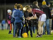 20 February 2016; Galway's Davy Glennon signs autographs for supporters after the game. Allianz Hurling League, Division 1A, Round 2, Dublin v Galway. Parnell Park, Dublin. Picture credit: Piaras Ó Mídheach / SPORTSFILE