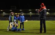 20 February 2016; Hurling fans Aidan Lillis, left, and Colm Hannon, both from Killavullen, Co. Cork, get a photo taken with Waterford goalkeeper Stephen O'Keeffe after the game. Allianz Hurling League, Division 1A, Round 2, Cork v Waterford, Páirc Ui Rinn, Cork. Picture credit: Brendan Moran / SPORTSFILE