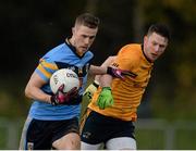 20 February 2016; Paul Mannion, University College Dublin, in action against Michael Quinn, Dublin City University. Independent.ie HE GAA Sigerson Cup Final, University College Dublin v Dublin City University, UUJ, Jordanstown, Co. Antrim. Picture credit: Oliver McVeigh / SPORTSFILE