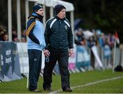 20 February 2016; Gerard Brennan, Gaelic Games development executive, and Brian Mullins, Director of Sport, University College Dublin. Independent.ie HE GAA Sigerson Cup Final, University College Dublin v Dublin City University, UUJ, Jordanstown, Co. Antrim. Picture credit: Oliver McVeigh / SPORTSFILE
