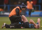 20 February 2016; Cory Allen, Cardiff, is treated for an injury by Cardiff physiotherapist Ben Warburton, is tackled by /. Guinness PRO12, Round 15, Cardiff v Leinster. BT Sport Cardiff Arms Park, Cardiff, Wales. Picture credit: Stephen McCarthy / SPORTSFILE