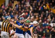 21 February 2016; Kilkenny's T.J Reid and Joey Holden in action against, from left, Tomas Hamill, Cathal Barrett and Michael Cahill, Tipperary. Allianz Hurling League, Division 1A, Round 2, Kilkenny v Tipperary, Nowlan Park, Kilkenny. Picture credit: Ray McManus / SPORTSFILE