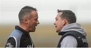 21 February 2016; Clare manager Davy Fitzgerald and referee James McGrath in conversation during the game. Allianz Hurling League, Division 1B, Round 2, Wexford v Clare. Innovate Wexford Park, Wexford. Picture credit: Piaras Ó Mídheach / SPORTSFILE